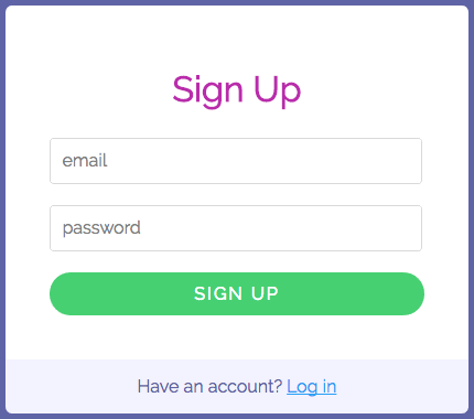 Signup and Login